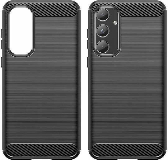 Spacecase Carbon Back Cover Σιλικόνης Μαύρο (Galaxy A55)