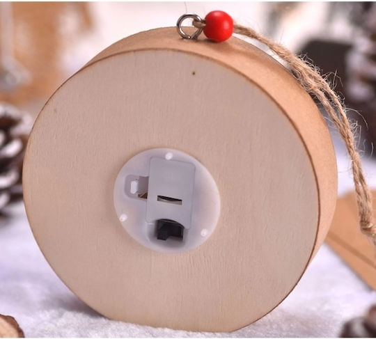Holz Weihnachtsfigur Schneemann Runde