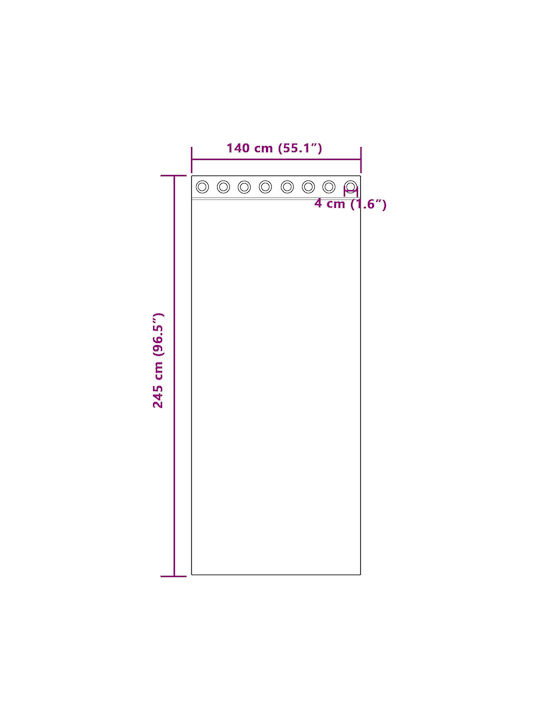 vidaXL Set Perdele Fereastra Cu Capse Turcoaz 140x245cm