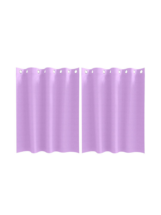 vidaXL vidaXL Vorhänge Fenster mit Grommets Lila 140x140cm