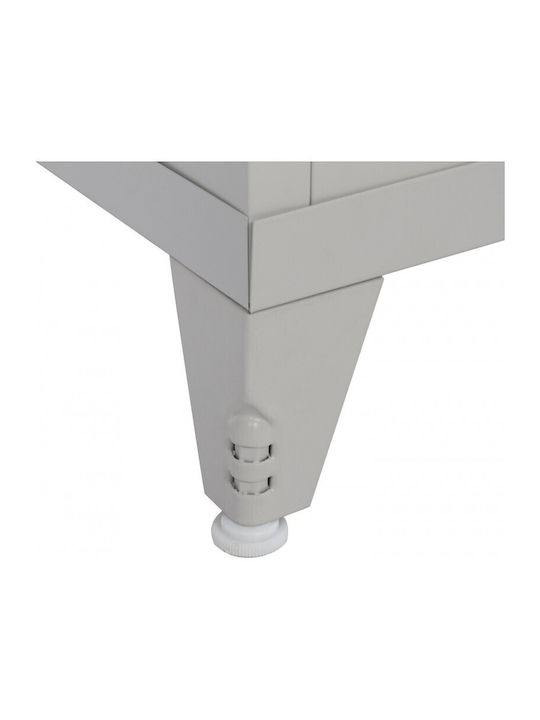 Zweiflügeliger Schrank Damian 2d Shelf Metallisch 85x39x180cm