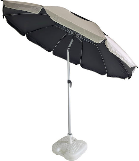 Unigreen Umbrelă de Plajă Pliabilă cu Diametru de 2m Bej