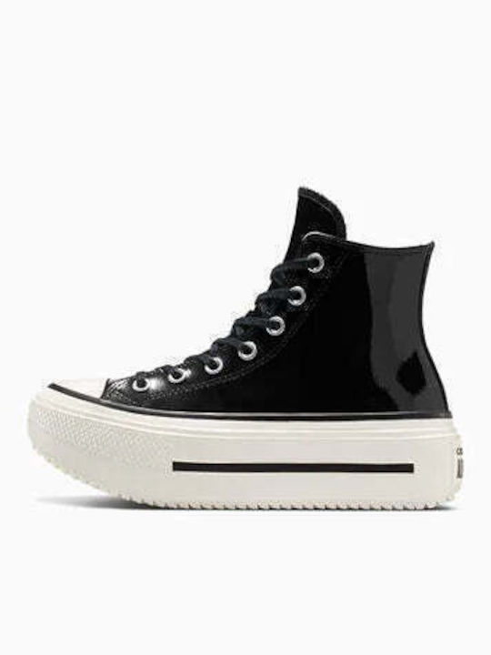 Γυναικεία Flatforms Μποτάκια Μαύρα