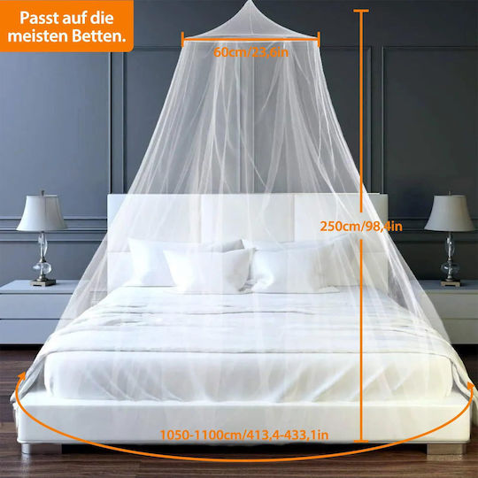 Aumayco Hanging White Bed Mosquito Net Drill-Free Installation Kit