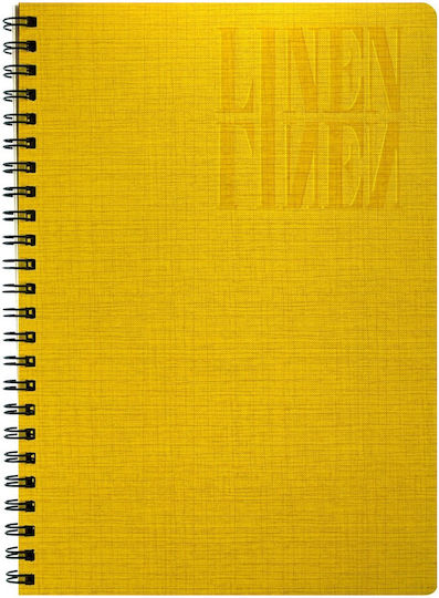 A&G Paper Spiral Caiet Cu dungi 3 de Subiecte Linen 1buc (Diverse modele/culori)
