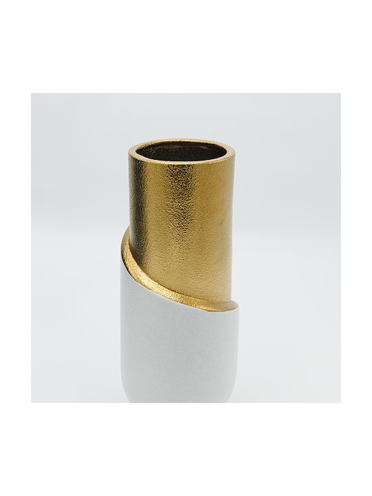 Decorative Vase White 12.5x12.5x30.5cm