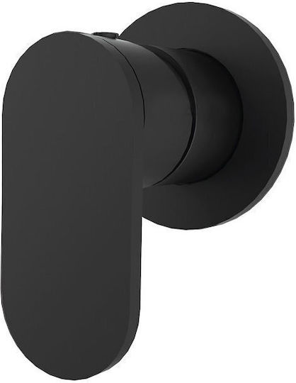 Armando Vicario Slim Built-in Faucet Mixer for Shower 1 Exit Black Matt