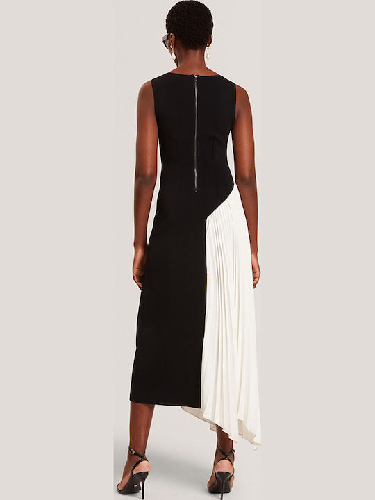Zeera Midi Dress for Wedding / Baptism Black-White