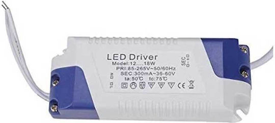 Astralux Στρογγυλό Χωνευτό LED Panel 18W με Ψυχρό Λευκό Φως 6400K 22.5εκ.