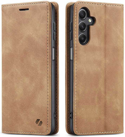 Spacecase Wallet Leder / Silikon Braun (Galaxy A55)