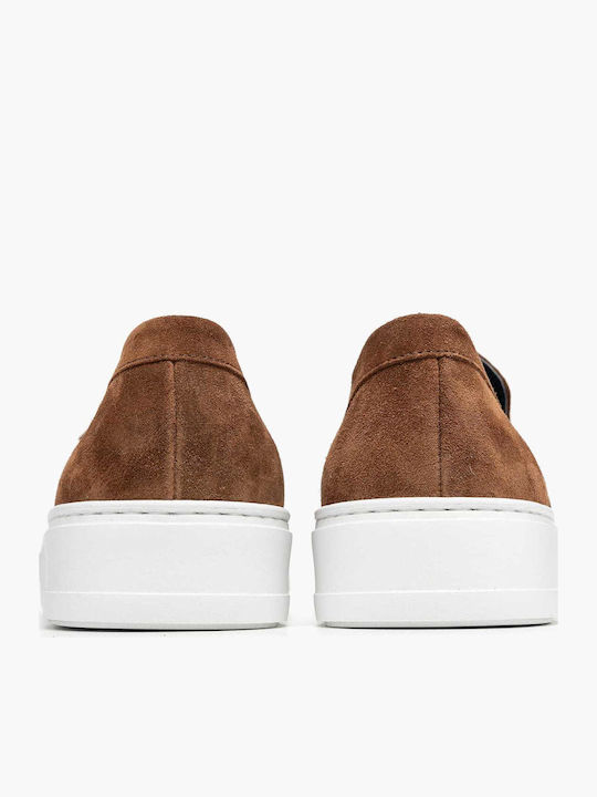 Δερμάτινα Ανδρικά Loafers σε Καφέ Χρώμα