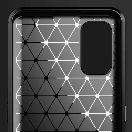 Spacecase Carbon Silicone Black Back Cover (Realme 7 Pro)