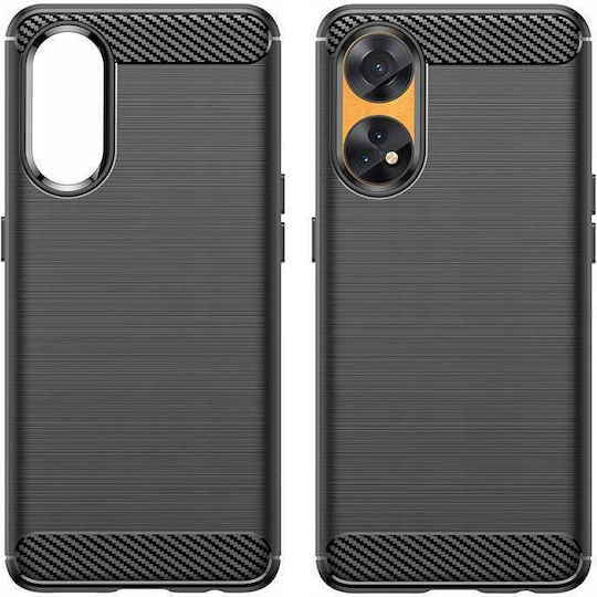 Spacecase Carbon Back Cover Σιλικόνης Μαύρο (Oppo Reno8 T)