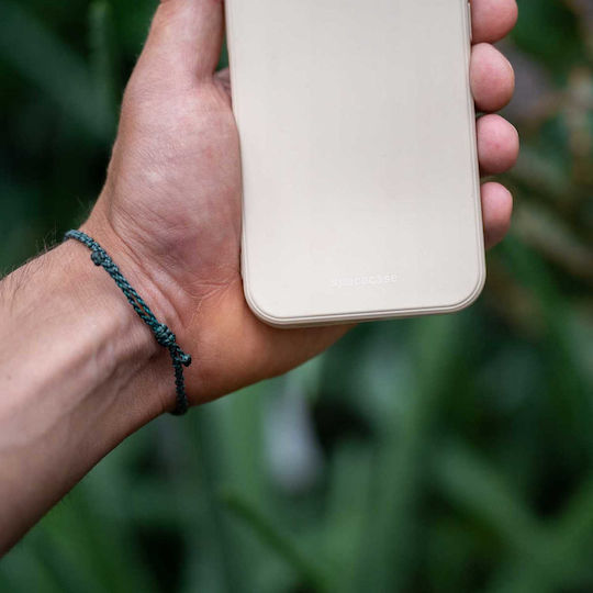 Spacecase Задна Корица Силикон Бежова (iPhone 15)