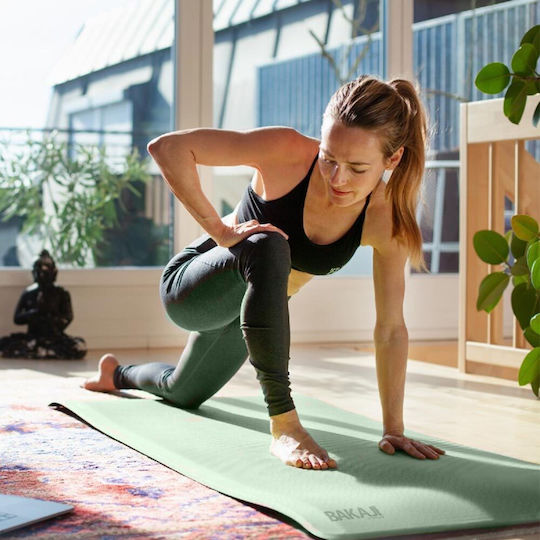 Bakaji Στρώμα Γυμναστικής Pilates Πράσινο (183x61cm)