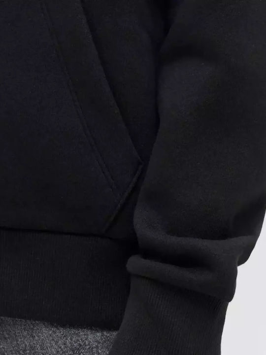 Σετ Παιδικά Φούτερ με Κουκούλα και Τσέπες Black