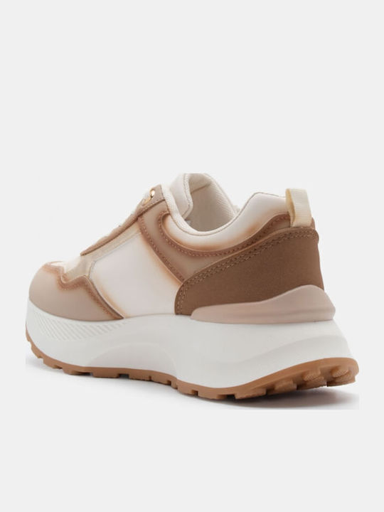 Γυναικεία Sneakers Μπεζ-σκούρο