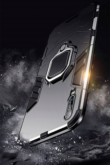 Spacecase Umschlag Rückseite Kunststoff / Silikon Schwarz (Huawei P30)