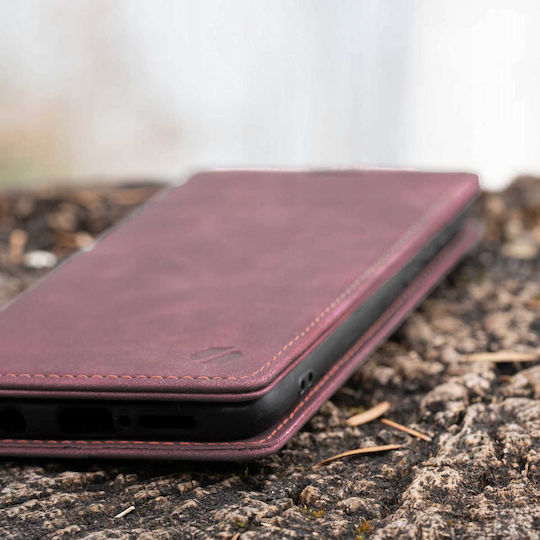 Spacecase Leder / Silikon Brieftasche Rot (Galaxy A14)