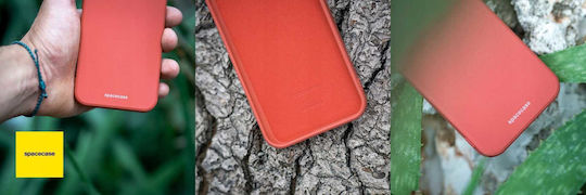 Spacecase Umschlag Rückseite Silikon Rot (Huawei Nova 9 SE)