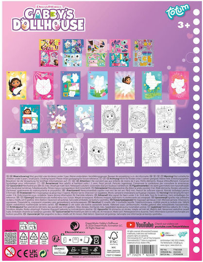 Kreativset Totum Gabby's Dollhouse Nummeriertes Stickerbuch