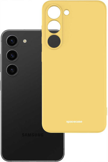 Spacecase Umschlag Rückseite Silikon Gelb (Galaxy S23)