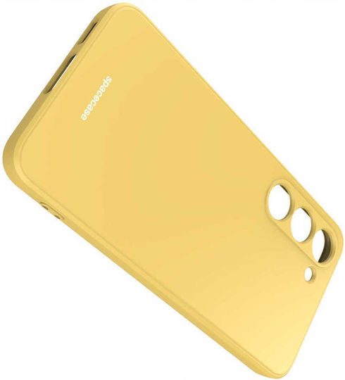 Spacecase Umschlag Rückseite Silikon Gelb (Galaxy S23)