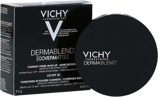 Vichy Dermablend Covermatte Compact Powder Foundation SPF25 35 Sand 9.5gr