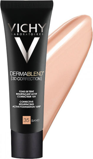 Vichy Dermablend 3d Correction Liquid Foundation 35 Sand 30ml