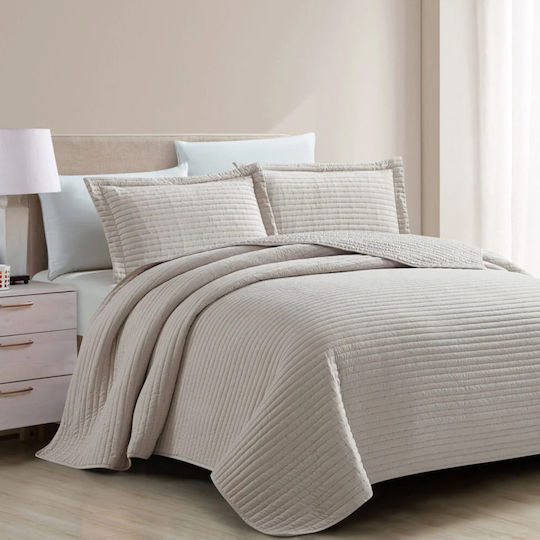 Liolios Home Coverlet Queen Size Beige 220x240cm