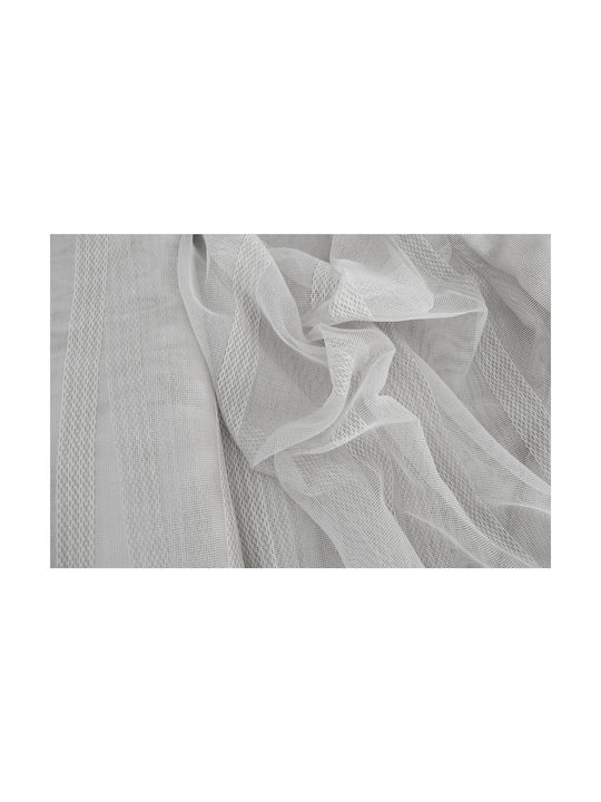 Saray Home Κουρτίνα με Τρέσα Λευκή 280x300εκ.