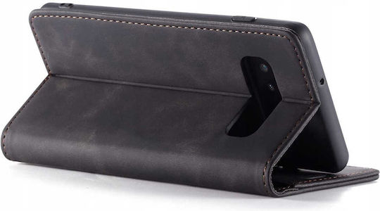 Spacecase Wallet Piele / Silicon Negru Galaxy S10+