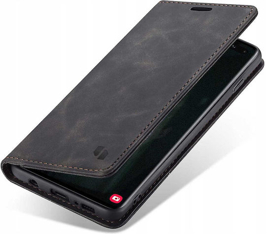 Spacecase Wallet Piele / Silicon Negru Galaxy S10+
