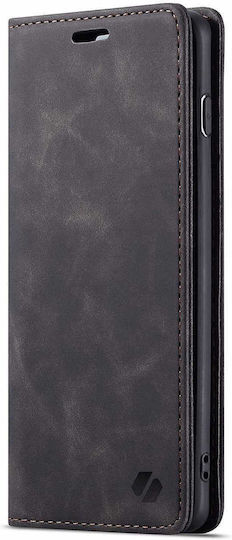 Spacecase Wallet Piele / Silicon Negru Galaxy S10+