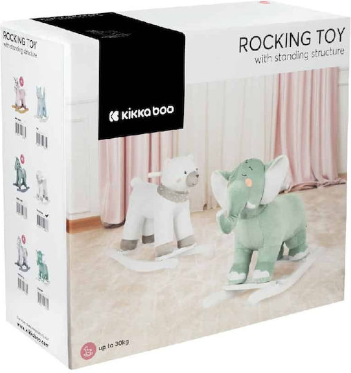 Kikka Boo White Bear Schaukelspielzeug Bär für 18++ Monate für ein Gewicht bis zu 30kg Weiß