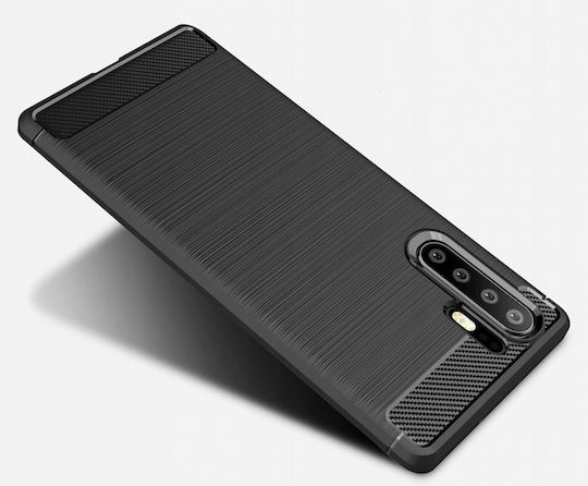 Spacecase Carbon Back Cover Σιλικόνης Μαύρο (Huawei P30)
