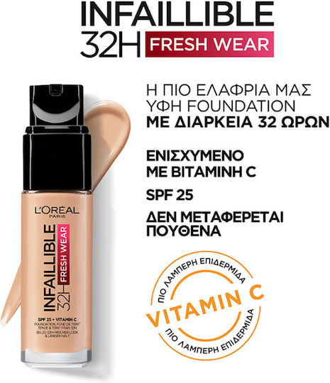 L'Oreal Paris Infaillible 24H Fresh Wear Liquid Make Up 180 Rose Sand 30ml