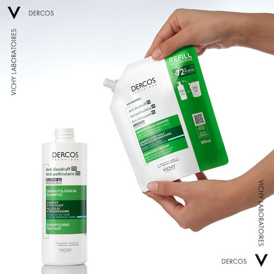 Vichy Dercos Попълване Шампоан against Dandruff for Нормален Hair 1x390ml