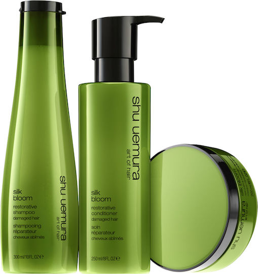 Shu Uemura Silk Bloom Argan Oil Restorative Shampoos Reconstruction/Nourishment & Smoothing for Damaged Hair 300ml