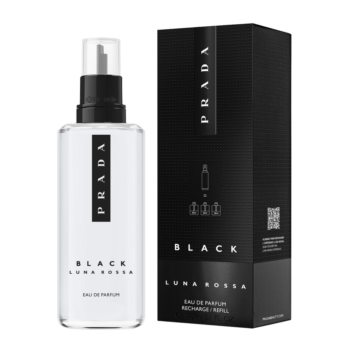 Prada Luna Rossa Black Eau de Parfum Refill 150ml