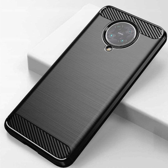 Spacecase Carbon Back Cover Σιλικόνης Μαύρο (Poco F2 Pro)
