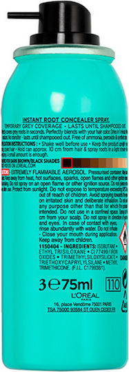 L'Oreal Paris Magic Retouch Полуперманентна Боя за Коса Спрей Черен 75ml