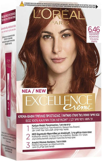 L'Oreal Paris Excellence Creme Vopsea de Păr 6.46 Cupru Roșcat 48ml
