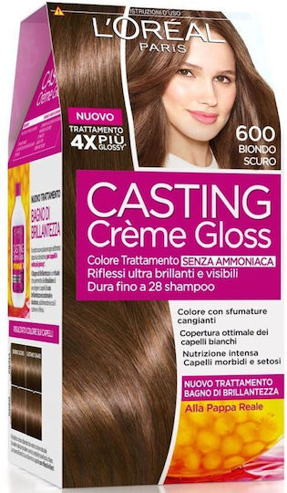 L'Oreal Paris Casting Creme Gloss Полуперманентна Боя За Коса Без Амоняк 600 Тъмноруса 48ml