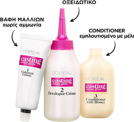 L'Oreal Paris Casting Creme Gloss Vopsea Temporară de Păr Fără Amoniac 500 Șaten Mediu 48ml