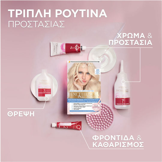 L'Oreal Paris Excellence Pure Blonde Βαφή Μαλλιών 03 Υπερ Ξανθό Σαντρέ 48ml