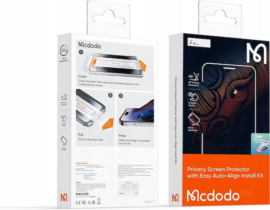 Mcdodo Privacy Tempered Glass (iPhone 17 Pro Max / iPhone 16 Pro Max)