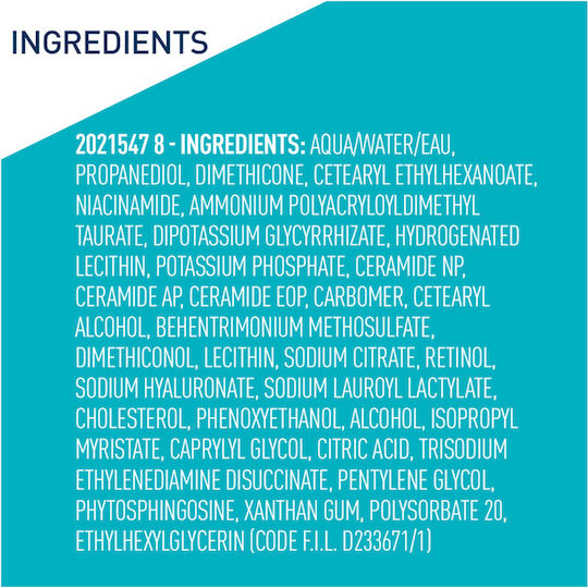 CeraVe Resurfacing Retinol Αντιγηραντικό Serum Προσώπου με Ρετινόλη & Νιασιναμίδη για Λεύκανση & Ακμή 30ml