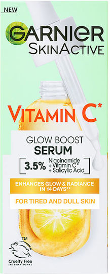 Garnier Skinactive Vitamin C Glow Booster Προσώπου με Βιταμίνη C & Νιασιναμίδη για Λάμψη & Πανάδες 30ml