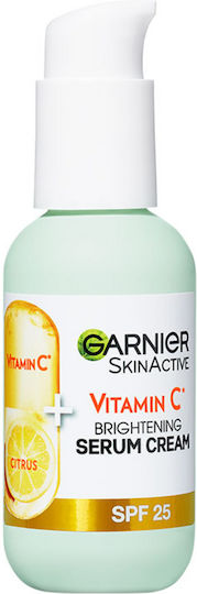 Garnier Skinactive Vitamin C Brightening SPF25 Serum Hidratant de Față SPF25 cu Vitamina C pentru Strălucire și Tonifiere 50ml